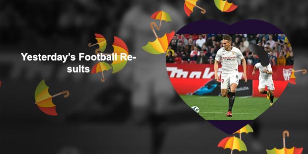 Latest soccer results yesterday