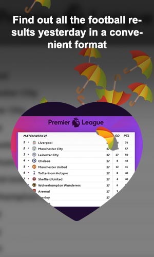 Yesterday livescore results epl