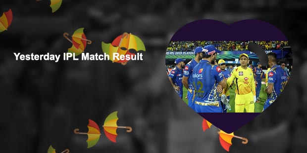 Yesterday vivo ipl result